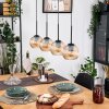 Koyoto Lámparas suspendidas, Luminarias esféricas, Lámparas colgantes Crudo, Negro, 4 luces