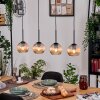 Koyoto Lámparas suspendidas, Luminarias esféricas, Lámparas colgantes Crudo, Negro, 4 luces