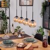Koyoto Lámparas suspendidas, Luminarias esféricas, Lámparas colgantes Crudo, Negro, 4 luces