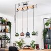Koyoto Lámparas suspendidas, Luminarias esféricas, Lámparas colgantes Crudo, Negro, 4 luces