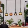 Koyoto Lámparas suspendidas, Luminarias esféricas, Lámparas colgantes Crudo, Negro, 4 luces