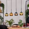 Koyoto Lámparas suspendidas, Luminarias esféricas, Lámparas colgantes Crudo, Negro, 4 luces