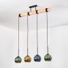 Koyoto Lámparas suspendidas, Luminarias esféricas, Lámparas colgantes Crudo, Negro, 4 luces