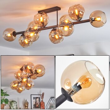 Koyoto Plafones, Luminarias esféricas Colores ámbar, 10 luces