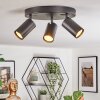 Foren Plafones, Spot techo LED Negro, 3 luces, Cambia de color