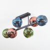 Koyoto Plafones, Luminarias esféricas Azul, Verde, Color cobre, 6 luces