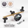 Koyoto Plafones, Luminarias esféricas dorado, Negro, 3 luces