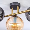 Koyoto Plafones, Luminarias esféricas dorado, Negro, 3 luces