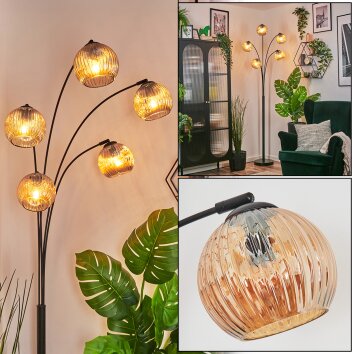 Ripoll Luminarias esféricas, Lámpara de pie Colores ámbar, 5 luces