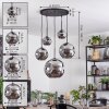 Ripoll Lámparas suspendidas, Luminarias esféricas, Lámparas colgantes Cromo, Ahumado, 5 luces