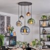 Koyoto Lámparas suspendidas, Luminarias esféricas, Lámparas colgantes Azul, Cromo, Verde, Transparente, Color cobre, Ahumado, 5 luces