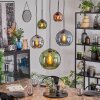 Koyoto Lámparas suspendidas, Luminarias esféricas, Lámparas colgantes Azul, Cromo, Verde, Color cobre, Ahumado, 5 luces