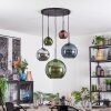 Koyoto Lámparas suspendidas, Luminarias esféricas, Lámparas colgantes Azul, Cromo, Verde, Color cobre, Ahumado, 5 luces