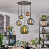 Koyoto Lámparas suspendidas, Luminarias esféricas, Lámparas colgantes Azul, Cromo, Verde, Color cobre, Ahumado, 5 luces