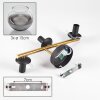Koyoto Plafones, Luminarias esféricas dorado, Negro, 3 luces