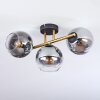 Koyoto Plafones, Luminarias esféricas dorado, Negro, 3 luces
