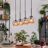 Koyoto Lámparas suspendidas, Luminarias esféricas, Lámparas colgantes Crudo, Negro, 4 luces