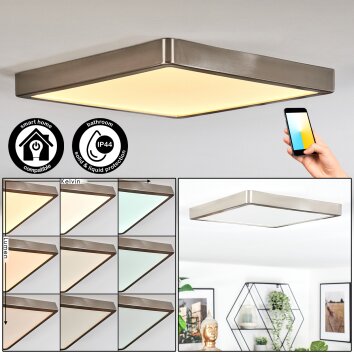 Finsrud Lámpara de baño, Plafones, Panel LED Níquel-mate, 1 luz Finsrud Lámpara de baño, Plafones, Panel LED Níquel-mate, 1 luz