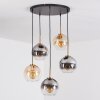 Koyoto Lámparas suspendidas, Luminarias esféricas, Lámparas colgantes dorado, Negro, 5 luces