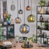 Koyoto Lámparas suspendidas, Luminarias esféricas, Lámparas colgantes Azul, Cromo, Verde, Color cobre, Ahumado, 5 luces