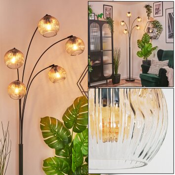 Ripoll Luminarias esféricas, Lámpara de pie Colores ámbar, Transparente, 5 luces