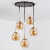 Koyoto Lámparas suspendidas, Luminarias esféricas, Lámparas colgantes dorado, Negro, 5 luces