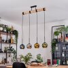 Koyoto Lámparas suspendidas, Luminarias esféricas, Lámparas colgantes Crudo, Negro, 4 luces