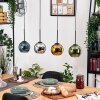 Koyoto Lámparas suspendidas, Luminarias esféricas, Lámparas colgantes Crudo, Negro, 4 luces