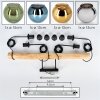 Koyoto Lámparas suspendidas, Luminarias esféricas, Lámparas colgantes Crudo, Negro, 4 luces