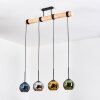 Koyoto Lámparas suspendidas, Luminarias esféricas, Lámparas colgantes Crudo, Negro, 4 luces
