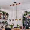 Koyoto Lámparas suspendidas, Luminarias esféricas, Lámparas colgantes Crudo, Negro, 4 luces