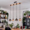 Koyoto Lámparas suspendidas, Luminarias esféricas, Lámparas colgantes Crudo, Negro, 4 luces