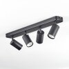 Foren Plafones, Spot techo LED Negro, 4 luces, Cambia de color
