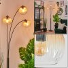 Koyoto Luminarias esféricas, Lámpara de pie Colores ámbar, Transparente, 3 luces