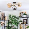 Koyoto Plafones, Luminarias esféricas dorado, Negro, 3 luces