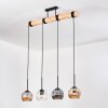 Ripoll Lámparas suspendidas, Luminarias esféricas, Lámparas colgantes Crudo, Negro, 4 luces