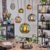 Koyoto Lámparas suspendidas, Luminarias esféricas, Lámparas colgantes dorado, Negro, 5 luces