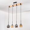 Ripoll Lámparas suspendidas, Luminarias esféricas, Lámparas colgantes Crudo, Negro, 4 luces