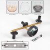 Koyoto Plafones, Luminarias esféricas dorado, Negro, 3 luces