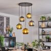 Koyoto Lámparas suspendidas, Luminarias esféricas, Lámparas colgantes dorado, Negro, 5 luces