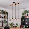 Koyoto Lámparas suspendidas, Luminarias esféricas, Lámparas colgantes Crudo, Negro, 4 luces