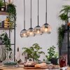 Koyoto Lámparas suspendidas, Luminarias esféricas, Lámparas colgantes Crudo, Negro, 4 luces