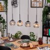 Koyoto Lámparas suspendidas, Luminarias esféricas, Lámparas colgantes Crudo, Negro, 4 luces