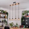 Koyoto Lámparas suspendidas, Luminarias esféricas, Lámparas colgantes Crudo, Negro, 4 luces