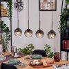 Koyoto Lámparas suspendidas, Luminarias esféricas, Lámparas colgantes Crudo, Negro, 4 luces