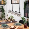 Ripoll Lámparas suspendidas, Luminarias esféricas, Lámparas colgantes Crudo, Negro, 4 luces