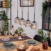 Ripoll Lámparas suspendidas, Luminarias esféricas, Lámparas colgantes Crudo, Negro, 4 luces