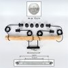 Ripoll Lámparas suspendidas, Luminarias esféricas, Lámparas colgantes Crudo, Negro, 4 luces