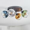 Koyoto Plafones, Luminarias esféricas Azul, dorado, Verde, Transparente, Ahumado, 4 luces