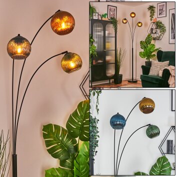 Koyoto Luminarias esféricas, Lámpara de pie Azul, dorado, Verde, 3 luces
